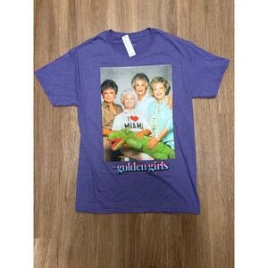 The Golden Girls Retro Graphic T-Shirt Mens Small Purple Heather ABC Studios NEW